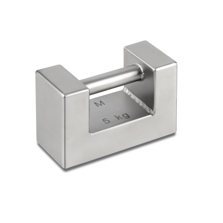 Individual weight, OIML Class M1, 5 kg, Block, stainless steel