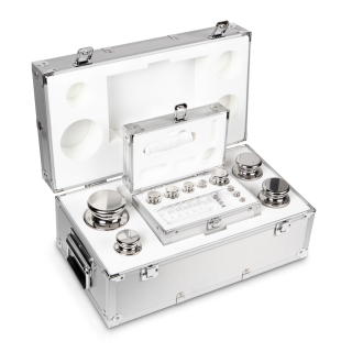 Zestaw odważników 304-086 E1 (1 g – 5 kg) ze stali nierdzewnej w etui. Idealny do kalibracji wag. Zamów online już dziś!