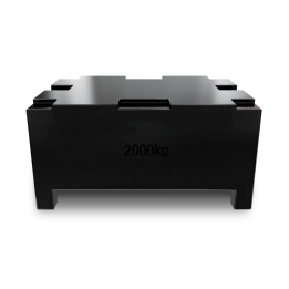 Stackable heavy-duty weight, OIML Class M1, 2000 kg, steel, lacquered