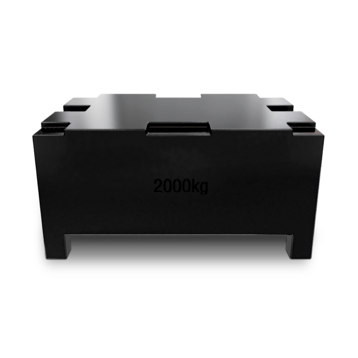 Stackable heavy-duty weight, OIML Class M1, 2000 kg, steel, lacquered