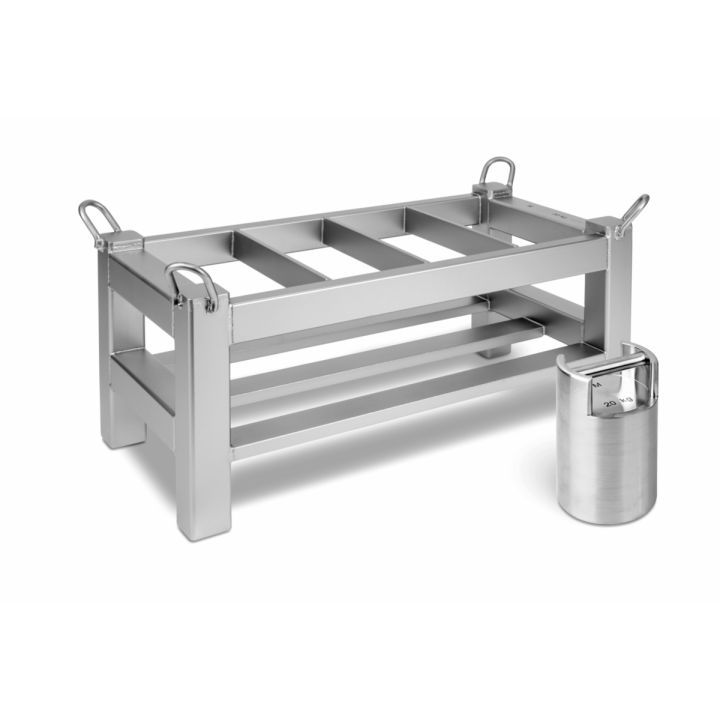 Weight container for test weights, calibrated to OIML class M1