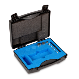 Weight set, E2, 1 g - 100 g, Compact form, stainless steel polished, in plastic case