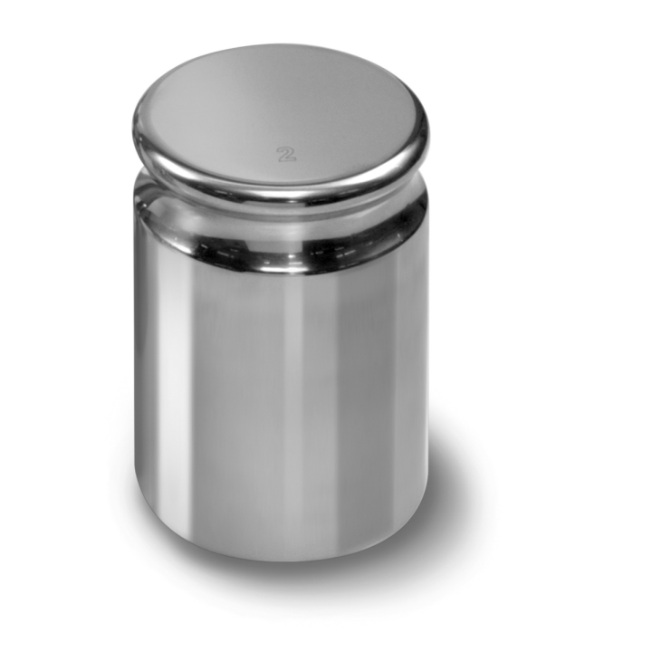 Individual weight, OIML Class E2, 10 kg, Compact form, stainless steel polished