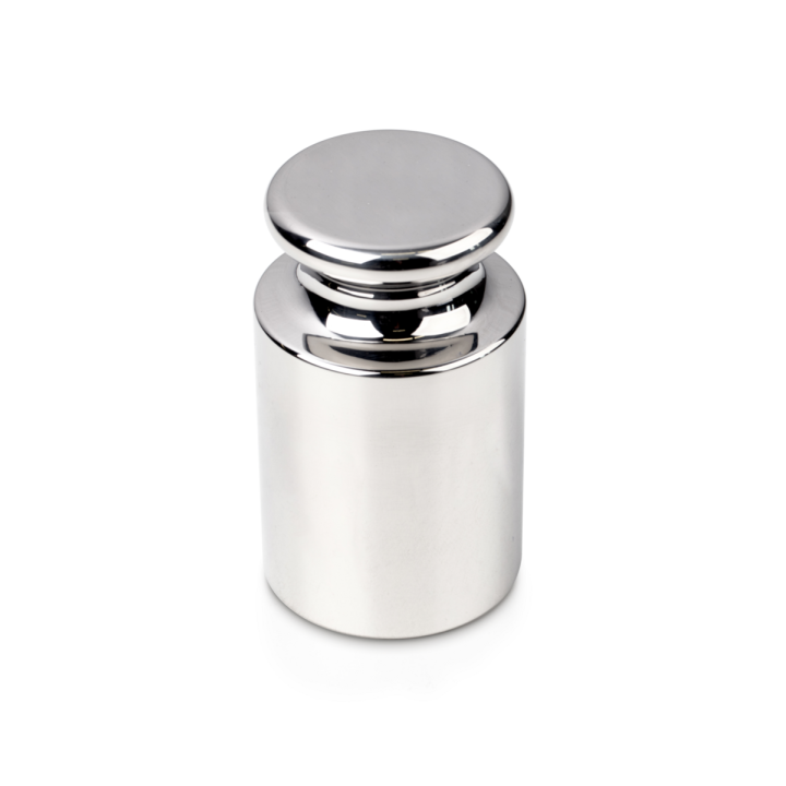 Individual weight, OIML Class E2, 2 kg, Knob, stainless steel polished