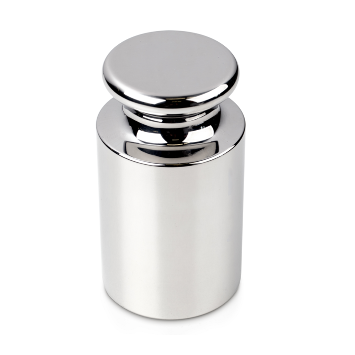 Individual weight, OIML Class E2, 5 kg, Knob, stainless steel polished