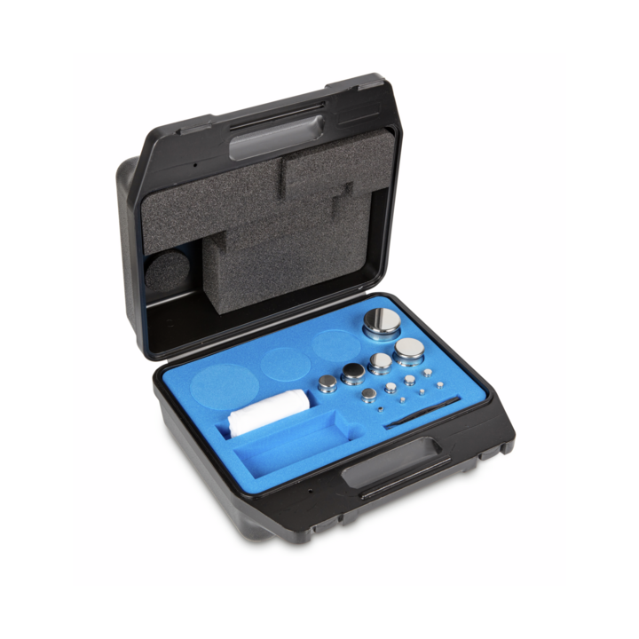 Zestaw odważników 312-064 E2 (1 g – 1 kg) ze stali nierdzewnej w etui. Idealny do kalibracji wag. Zamów online już dziś!