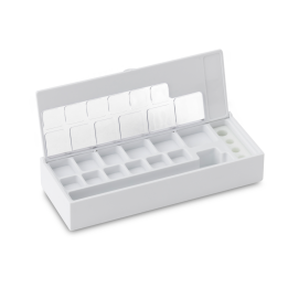 Plastic box for weight sets (Cylindrical/compact, 1 mg - 5 g)