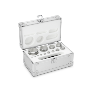 Zestaw odważników 312-066 E2 (1 g – 1 kg) ze stali nierdzewnej w etui. Idealny do kalibracji wag. Zamów online już dziś!