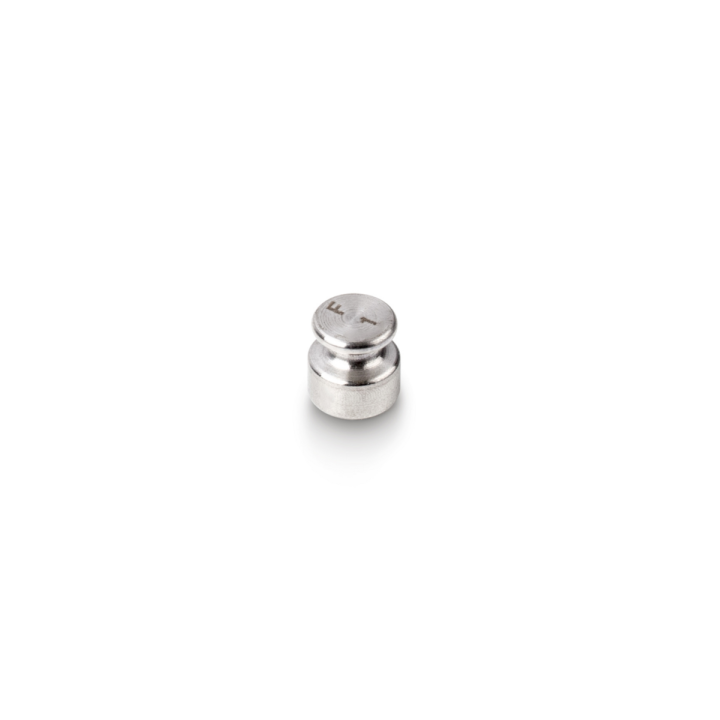 Individual weight, OIML Class F2, 1 g, Knob, stainless steel fine turned