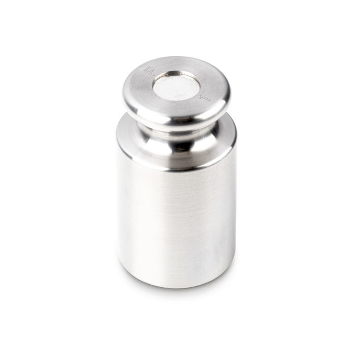 Individual weight, OIML Class F2, 1 kg, Knob, stainless steel fine turned