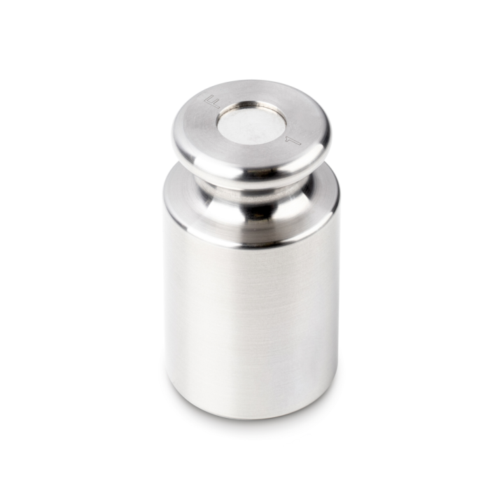 Individual weight, OIML Class F2, 2 kg, Knob, stainless steel fine turned