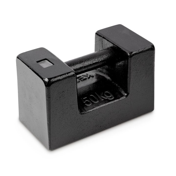 Individual weight, OIML Class M2, 50 kg, Block, cast iron lacquered