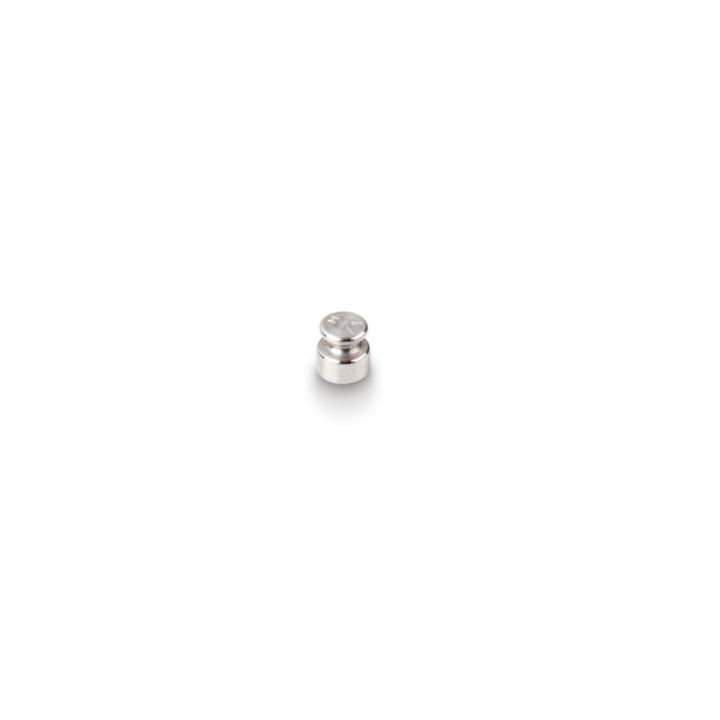 Individual weight, OIML Class M2, 1 g, Knob, stainless steel fine turned