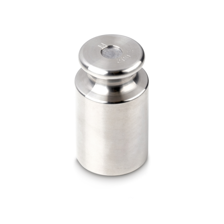 Individual weight, OIML Class M2, 500 g, Knob, stainless steel fine turned