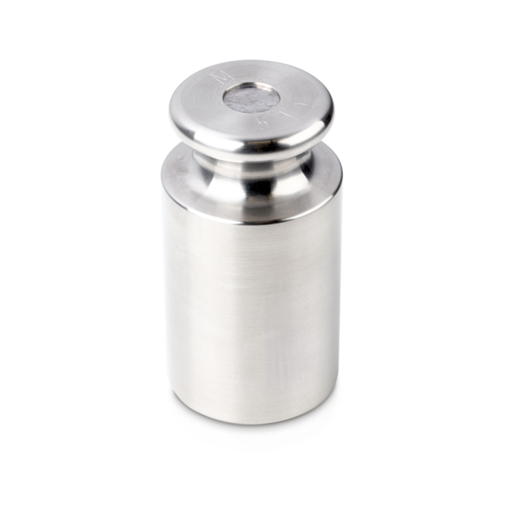 Individual weight, OIML Class M2, 5 kg, Knob, stainless steel fine turned
