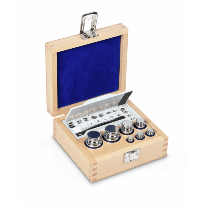 Zestaw odważników 313-04 E2 (1 mg – 200 g) ze stali nierdzewnej w etui. Idealny do kalibracji wag. Zamów online już dziś!