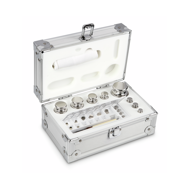 Zestaw odważników 313-056 E2 (1 mg – 500 g) ze stali nierdzewnej w etui. Idealny do kalibracji wag. Zamów online już dziś!