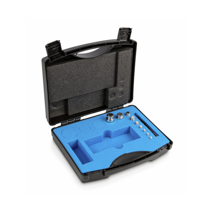 Zestaw odważników 314-034 E2 (1 g – 100 g) ze stali nierdzewnej w etui. Idealny do kalibracji wag. Zamów online już dziś!