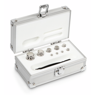 Zestaw odważników 314-036 E2 (1 g – 100 g) ze stali nierdzewnej w etui. Idealny do kalibracji wag. Zamów online już dziś!