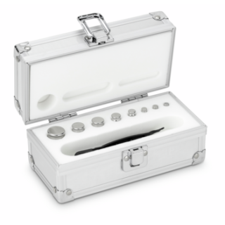 Zestaw odważników 312-026 E2 (1 g – 50 g) ze stali nierdzewnej w etui. Idealny do kalibracji wag. Zamów online już dziś!