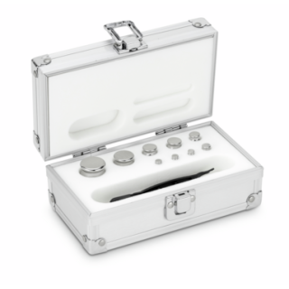 Zestaw odważników 312-036 E2 (1 g – 100 g) ze stali nierdzewnej w etui. Idealny do kalibracji wag. Zamów online już dziś!