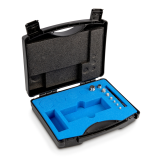 Weight set, F1, 1 g - 50 g, Knob, stainless steel polished, in plastic case