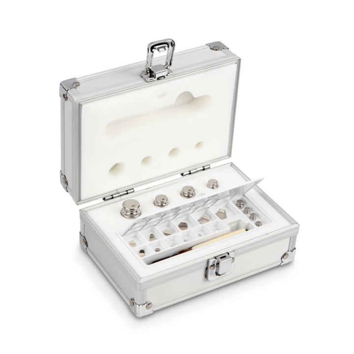 Weight set, F1, 1 mg - 50 g, Eco Shape, stainless steel polished, in aluminium case