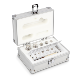 Weight set, F1, 1 mg - 100 g, Eco Shape, stainless steel polished, in aluminium case