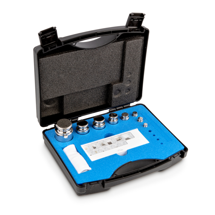 Weight set, F1, 1 mg - 500 g, Eco Shape, stainless steel polished, in plastic case