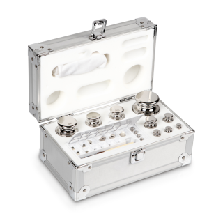 Weight set, F1, 1 mg - 1 kg, Eco Shape, stainless steel polished, in aluminium case