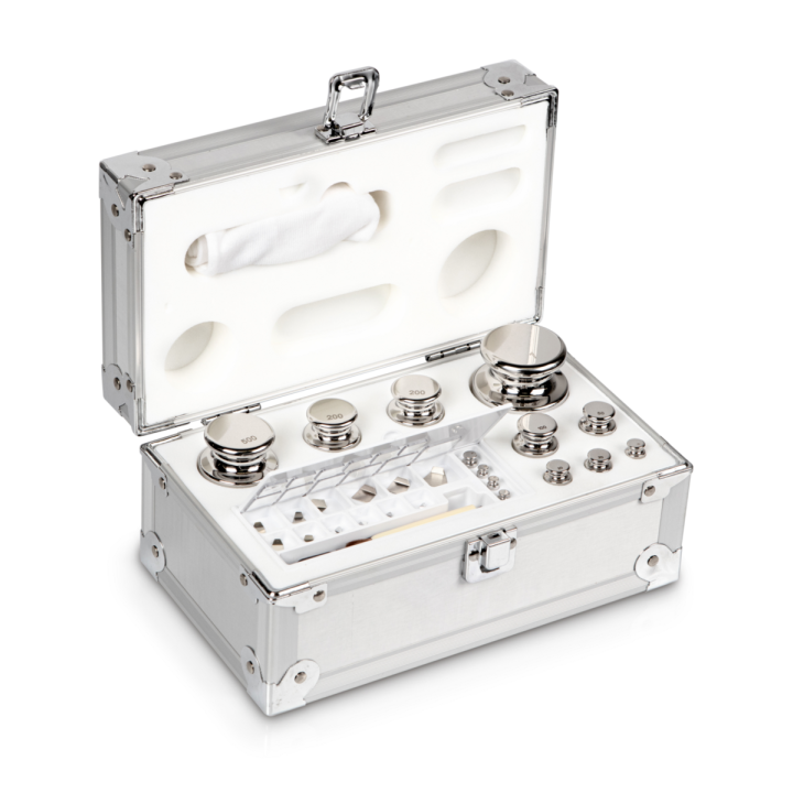 Weight set, F1, 1 mg - 1 kg, Eco Shape, stainless steel polished, in aluminium case