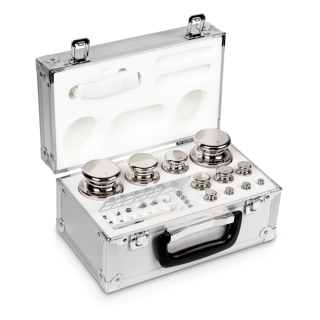 Weight set, F1, 1 mg - 2 kg, Eco Shape, stainless steel polished, in aluminium case