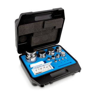 Weight set, F1, 1 mg - 5 kg, Eco Shape, stainless steel polished, in plastic case