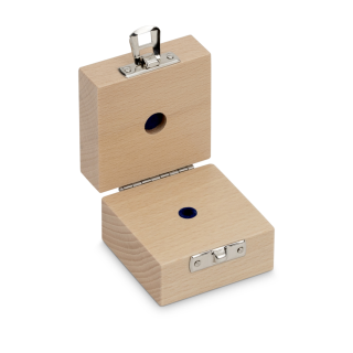 Wooden box for individual weights (Cylindrical/compact, 1 g)
