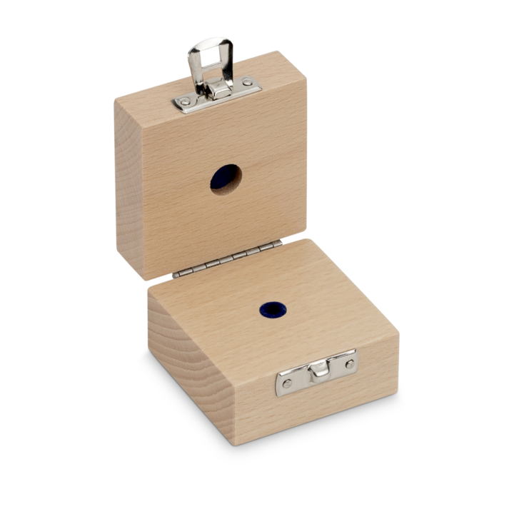 Wooden box for individual weights (Cylindrical/compact, 1 g)