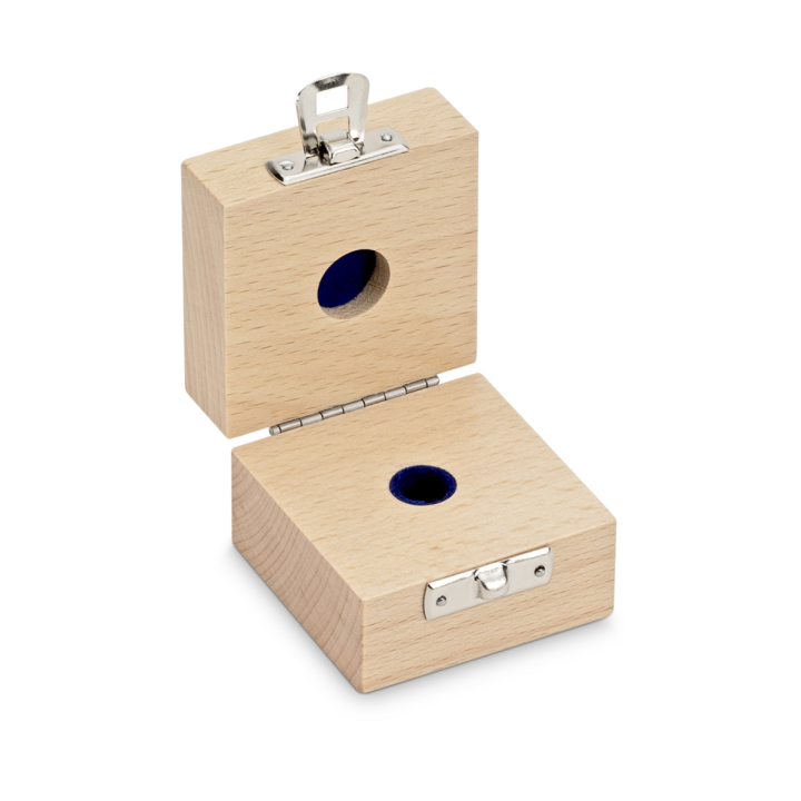 Wooden box for individual weights (Cylindrical/compact, 10 g)
