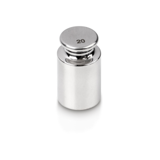 Individual weight, OIML Class F1, 20 g, Eco Shape, stainless steel polished