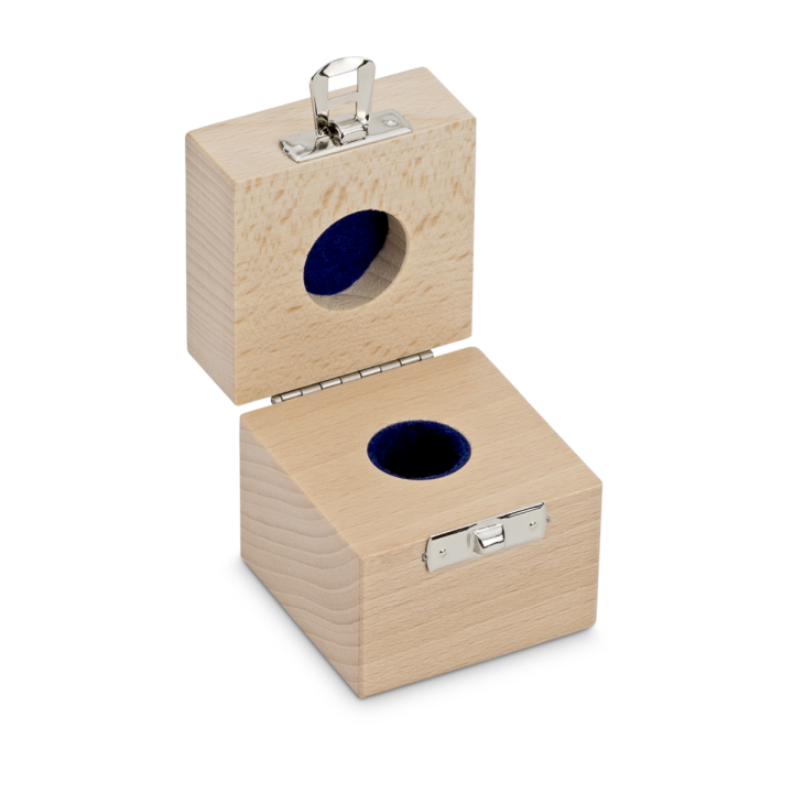 Wooden box for individual weights (Cylindrical/compact, 50 g)