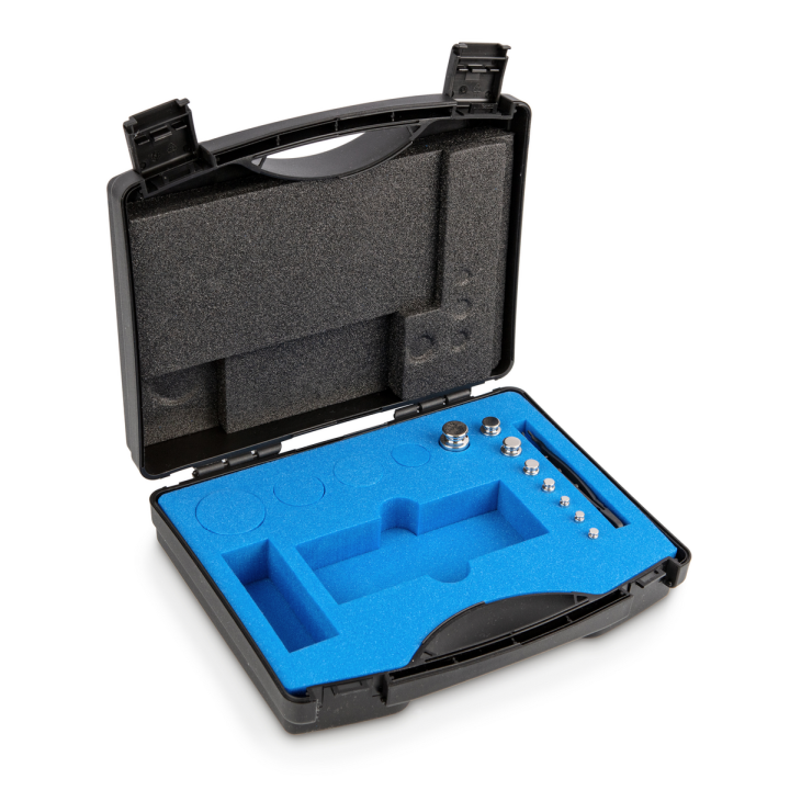 Zestaw odważników 304-024 E1 (1 g – 50 g) ze stali nierdzewnej w etui. Idealny do kalibracji wag. Zamów online już dziś!