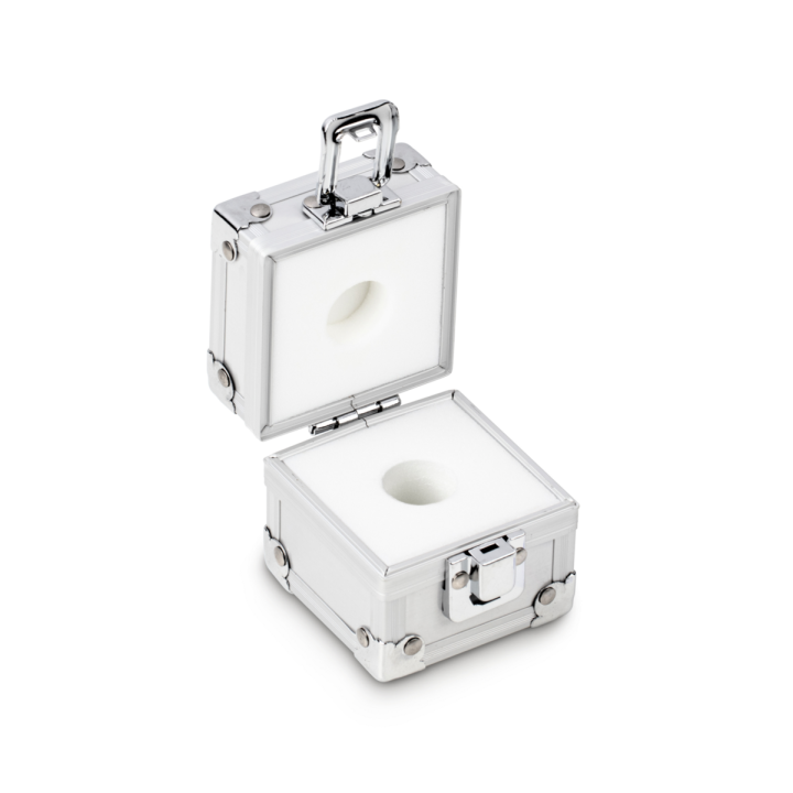Aluminium protective box for individual weights (Cylindrical/compact, 100 g)