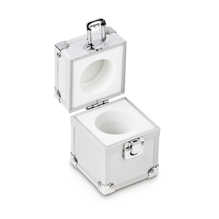 Aluminium protective box for individual weights (Cylindrical/compact, 1 kg)