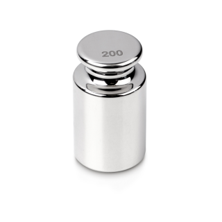 Individual weight, OIML Class F1, 200 g, Knob, stainless steel polished