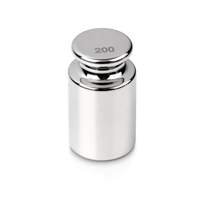 Individual weight, OIML Class F1, 200 g, Knob, stainless steel polished