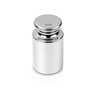 Individual weight, OIML Class F1, 500 g, Knob, stainless steel polished