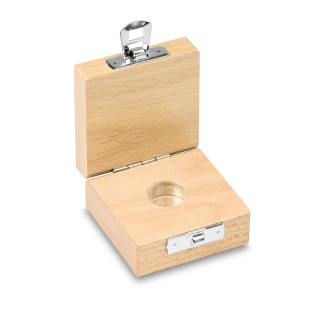 Wooden box for individual weights (Cylindrical/compact, 1 mg - 500 mg (einzel))
