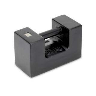 Individual weight, OIML Class M2, 20 kg, Block Eco, cast iron lacquered